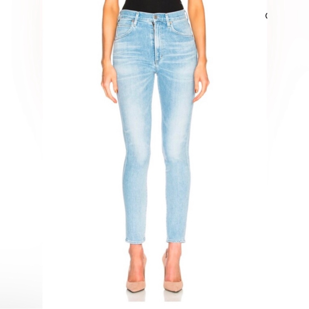 Citizens Of Humanity Chrissy Ultra High Rise Skinny Jeans Light Wash Oracle Sz26